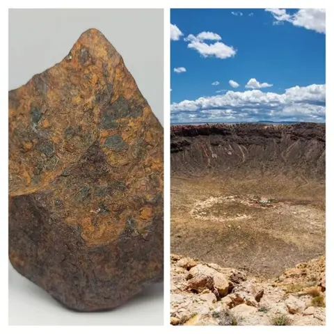 METEORIET "CANYON DIABLO". Van de Barringer-krater. (VS