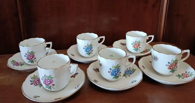 Herend - kop en schotels voor 6 - Porselein