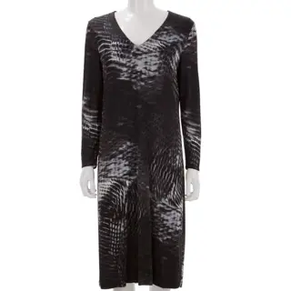 Gucci - by Tom Ford Abstract Print Viscose V-Neck Jurk