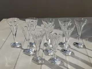 Val Saint Lambert - 10 oude glazen van Val Saint Lambert -