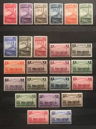 België 1935 - Spoorwegzegels Eeuwfeest van de Belgische Spoorwegen - postfris