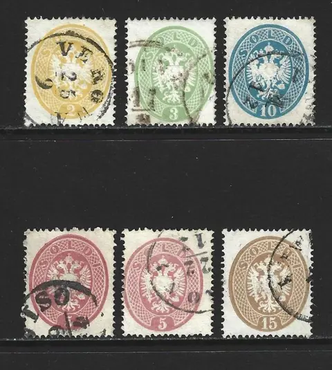 Italiaanse oude staten - Lombardije Venetië 1863/1863 - Kingdom of Lombardy-Venetia 1864, complete set - Michel 14-18