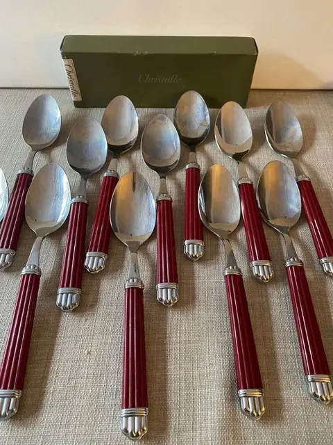 Christofle - Lepels (12) - Staal (roestvrij) - Aria