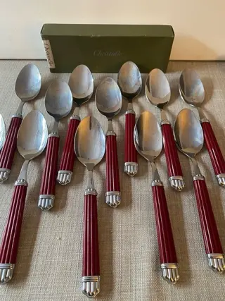 Christofle - Lepels (12) - Staal (roestvrij) - Aria