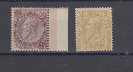 België 1884 - Leopold II - OBP : 49/50 goede centrage