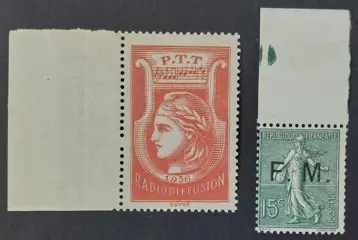 Frankrijk - End of catalogue, selection of 2 stamps - Yvert FM3 et Radiodifusion 2