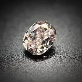1 pcs Diamant - 0.16 ct - Cushion - Licht bruinachtig roze