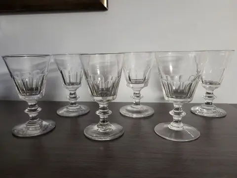 Baccarat, Saint Louis - Wijnglazen (6) - Kristal - Caton