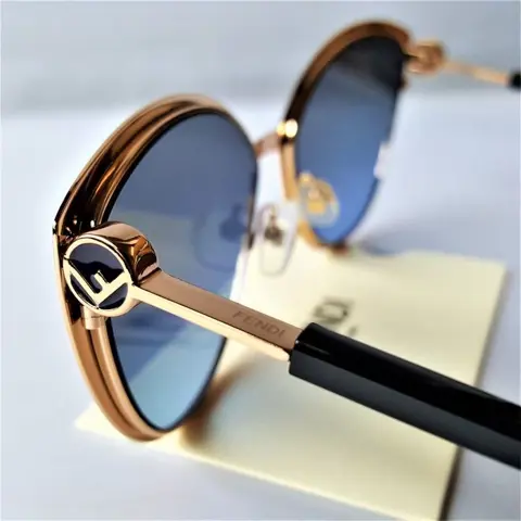 Fendi - Special Temples - Gold - New - Zonnebril