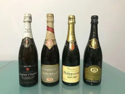 1964 Eugéne Cliquot, 1980 Philipponnat, 1988 E. Jamart