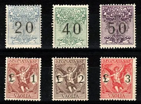 Koninkrijk Italië 1924 - Postage due for postal order – - Sass. n.1/6 (S.2400)
