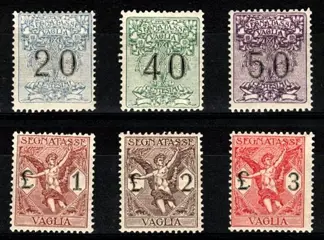 Koninkrijk Italië 1924 - Postage due for postal order – - Sass. n.1/6 (S.2400)