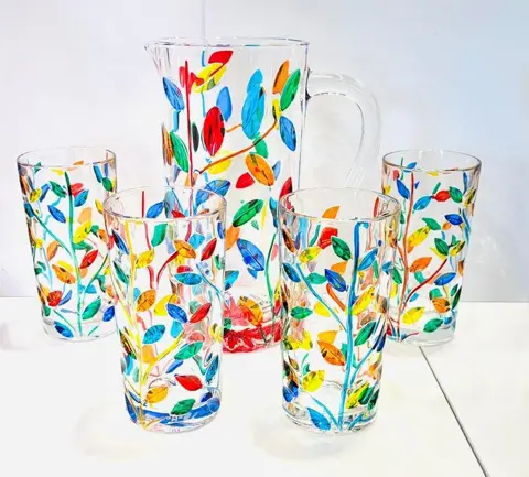 VETROMANIA - Vetreria Zecchin - Karaf en 4 glazen (5) - Glas