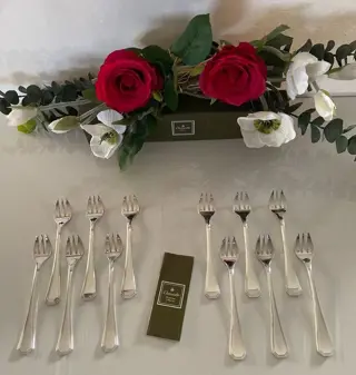 Christofle - Oester vorken (12) - Verzilverd - America