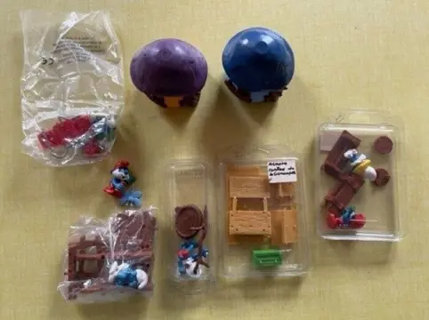 Peyo - Figuur/beeld Lots de deux maisons des Schtroumpfs