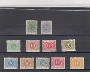 België 1870/1895 - Eerste 2 Emissies Strafportzegels - OBP/COB 2023 - TX 1/11