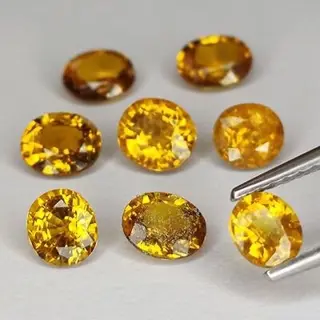 8 pcs Geel, Oranje Saffier - 4.05 ct
