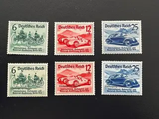 Duitse Rijk 1939 - Auto tentoonstelling Berlijn en Nürburgring race - Michel 686/688, 695/697