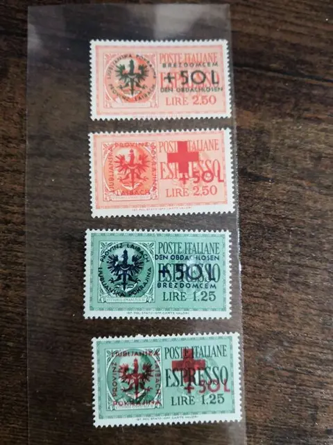 Italië - bezetting van Slovenië (1941) 1944 - Two overprinted sets on express mail, Kingdom of Italy