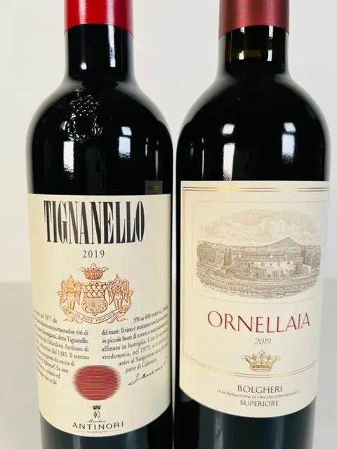 2019 Tignanello Marchesi Antinori, 2019 Ornellaia Tenuta