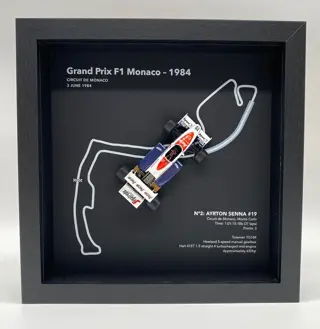 Decoratief object - FRAMEDWHEELS - GP MONACO 1984 AYRTON
