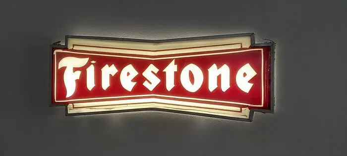Bord - Insegna luminosa vintage firestone - Firestone -