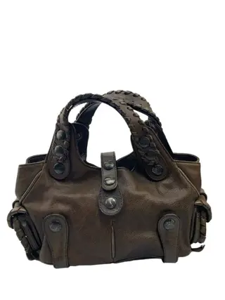 Chloé - Mini Brown Leather with Rivets - Handtas