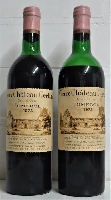 1973 Vieux Chateau Certan - Pomerol - 2 Flessen (0.75 liter)