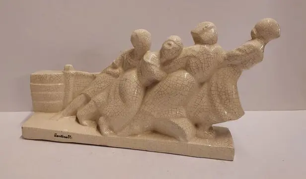 Louis Fontinelle - Fontinelle - Sculptuur Vrouwen jagen een