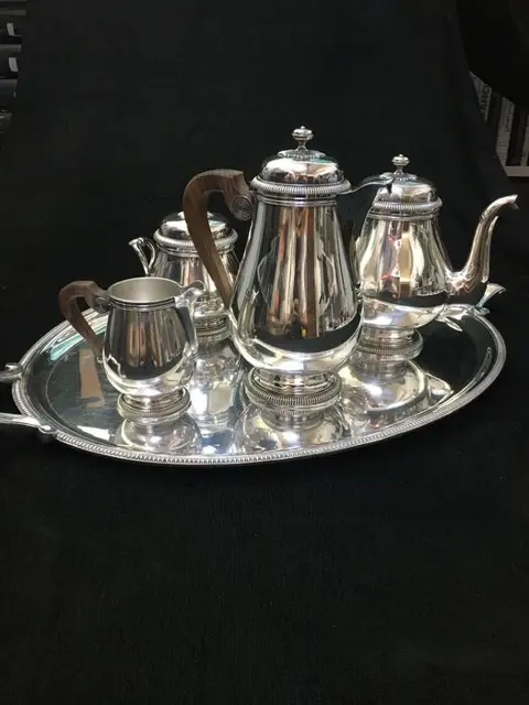 Christofle - Koffie en theeservies (4) - Verzilverd