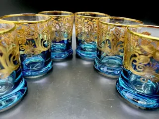 Antica bottega Italiana - Luxe whiskyglazen in gekleurd