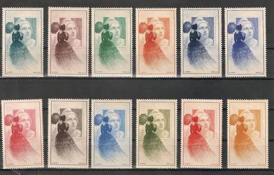 Frankrijk 1949 - Rare Marianne Complete Series Postage Stamp Centenary Exhibition 1949. - YT