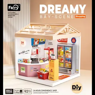 Dreamy mini house kunststof met ledlamp DIY Modelbouw Knutselen