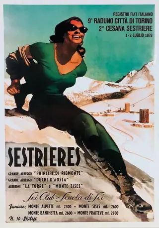 Gino Boccasile - "Sestrieres" - Jaren 1980