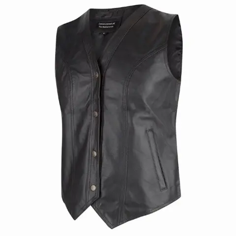 Leren gilet in small t/m 6xl