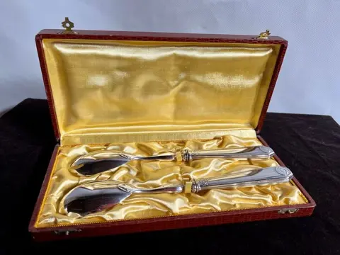 Orfèvrerie B.Cie, Métal argent - Serveerbestek, Bestek voor