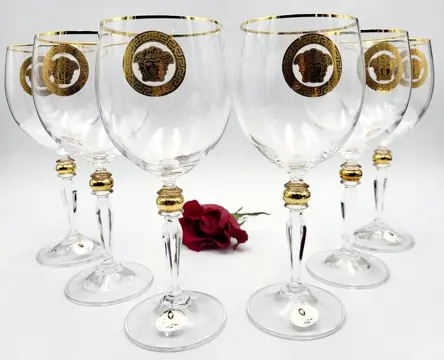 Fratelli Fumo - Luxe wijnglazen (6) - .999 (24 kt) goud