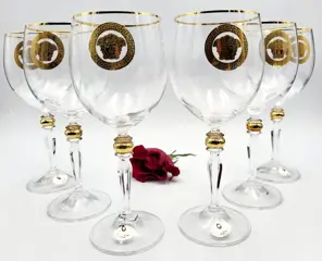 Fratelli Fumo - Luxe wijnglazen (6) - .999 (24 kt) goud