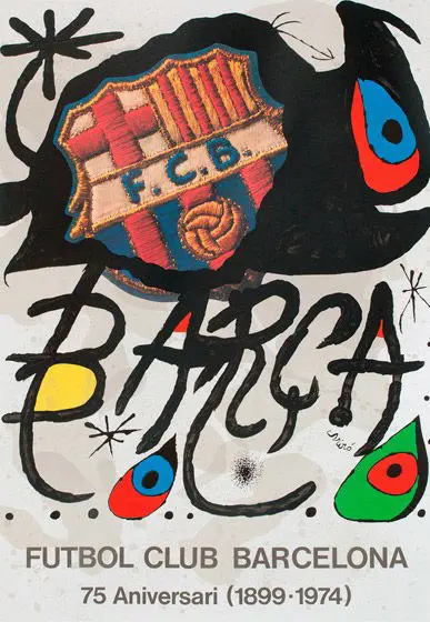 Joan Miró, after) - Fútbol Club Barcelona - 1974