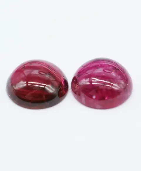 2 pcs Roze-rood Toermalijn, Toermalijn (Rubelliet) Geen