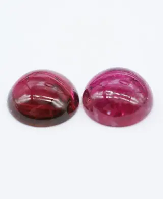 2 pcs Roze-rood Toermalijn, Toermalijn (Rubelliet) Geen