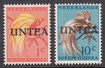 Nederlands-Nieuw-Guinea 1963 - UNTEA, vierde druk met grote letters - NVPH 47/48