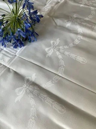 Tafelkleed - 425 x 140 cm (1) - Linnen damast