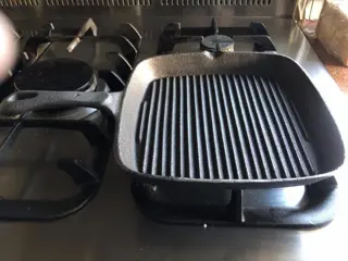 Gietijzeren grill pan, ouderwetse topkwaliteit , grillpan