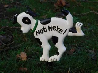 Niet poepen,hondenbord
