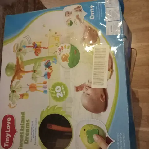 Muziekmobiel voor in de box of boven bed - met licht - en rustgevende