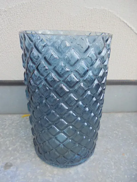 VAAS BLUE GERUIT GLAS 18,5 CM DIA 11 CM NIEUW