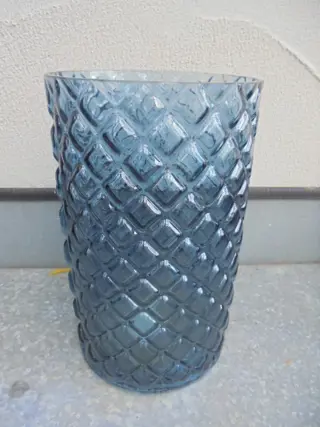 VAAS BLUE GERUIT GLAS 18,5 CM DIA 11 CM NIEUW