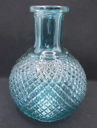 VAAS BOL GROEN-BLAUW GLAS 15 CM Nieuw