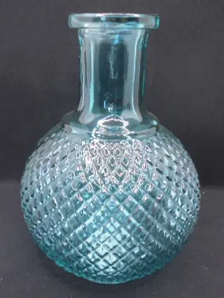 VAAS BOL GROEN-BLAUW GLAS 15 CM Nieuw